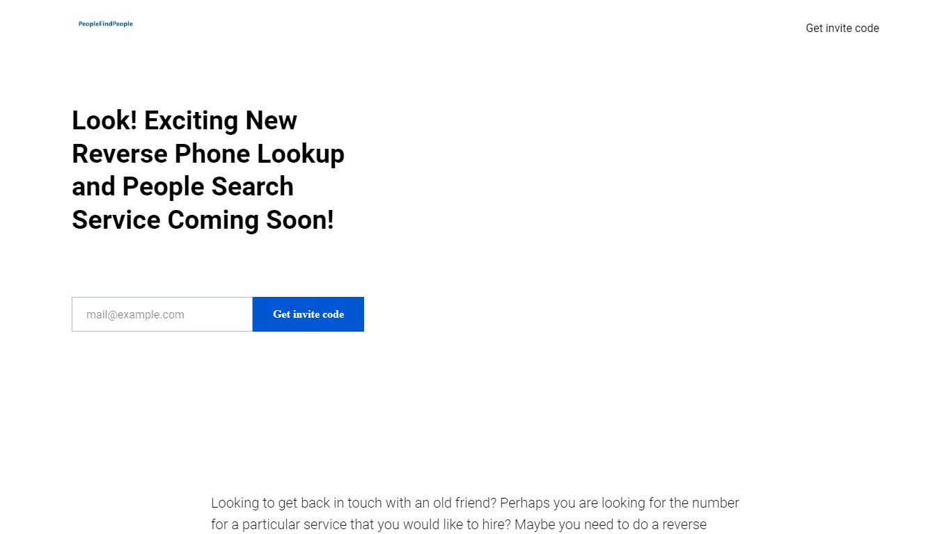 New Reverse Phone Lookup and People Search Service - People Find People
